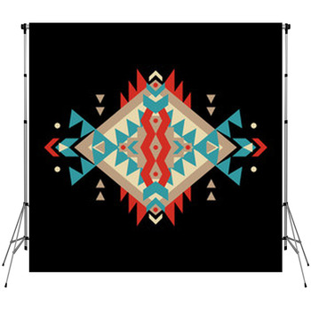 Vector Colorful Decorative Ethnic Fleece Backdrop