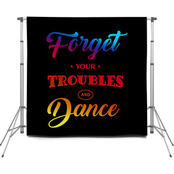 Vector Colorful Motivation Phrase Custom Size Backdrop
