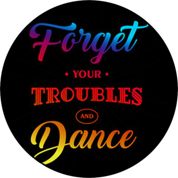 Vector Colorful Motivation Phrase Forget Your  Round Rug