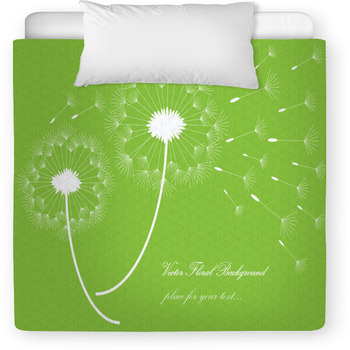 Vector Dandelions Silhouettes Toddler Duvet