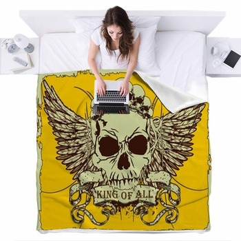 Vector Design Fleece Bed Blanket
