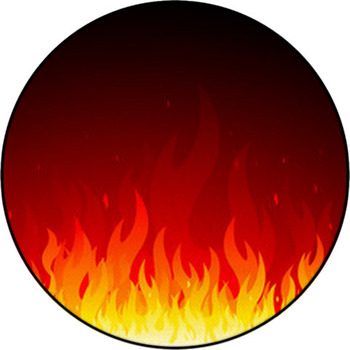 Vector Fire Background Round Rug