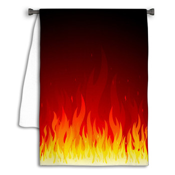 Vector Fire Background Towel