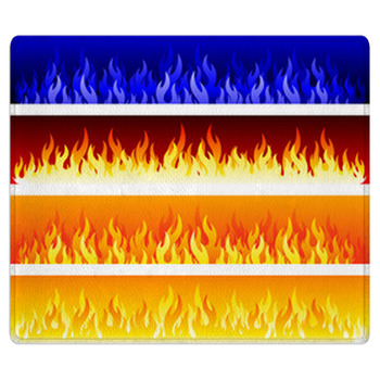 Vector Fire Banners Area Rug