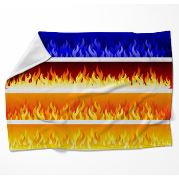 Vector Fire Banners Woven Throw Blanket