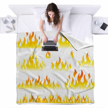 Vector Fire Element Fleece Bed Blanket