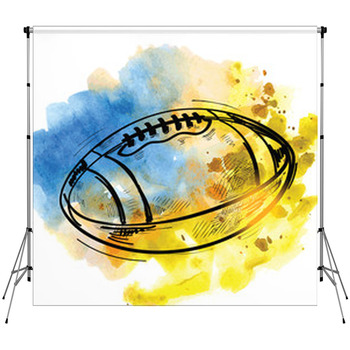 Vector Football Custom Size Backdrop