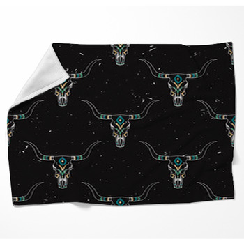 Vector Grunge Seamless Pattern With Woven Throw Blanket