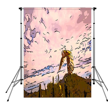 Vector Illustration Of A Barn Owl Pole Pocket Backdrop