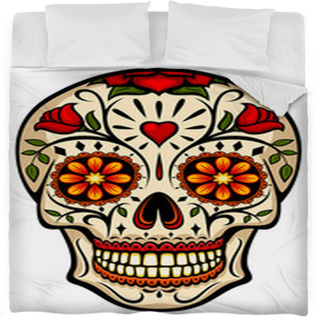 Vector Illustration Of An Ornately Fleece Bed Blanket