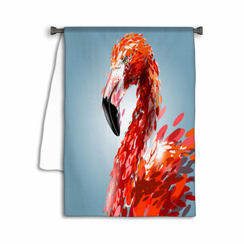 Vector Illustration Of Flamingo Towel