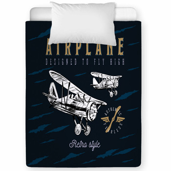 Vector Illustration Of Old Planes And  Toddler Comforter