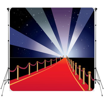 Vector Illustration Of Red Carpet Fleece Backdrop