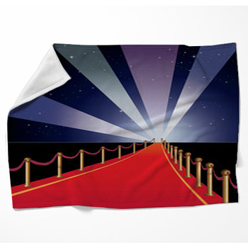 Vector Illustration Of Red Carpet Fleece Blanket