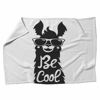 Vector Illustration With Stylish Llama Fleece Blanket