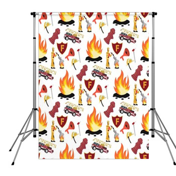 Vector Image Pattern Firefighter Pole Pocket Backdrop