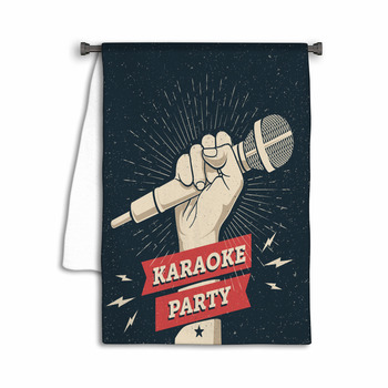 Vector Karaoke Party Invitation Flyer Poster Towel