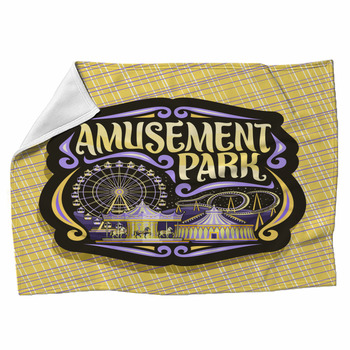 Vector Logo For Amusement Park Dark Sign Fleece Blanket