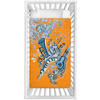Vector Musical Jazz. Baby Crib Comforter