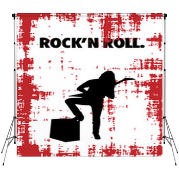 Vector Musical Theme Fleece Backdrop