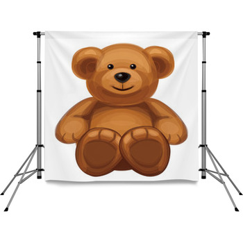Vector Of Cute Bear. Pole Pocket Backdrop