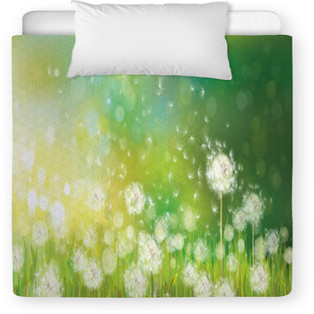 Vector Of Spring Background With Toddler Comforter