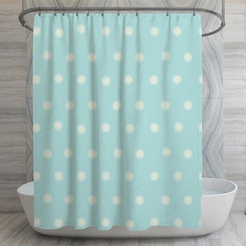 Vector Polka Dots Seamless Pattern, Shower Curtain