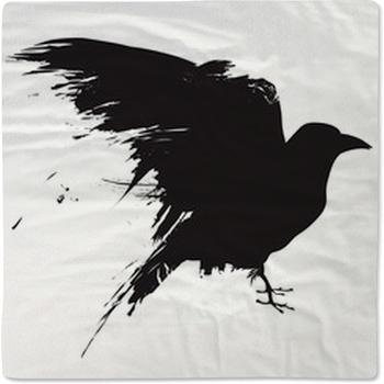 Vector Raven Or Crow In Grunge Style Baby Blanket