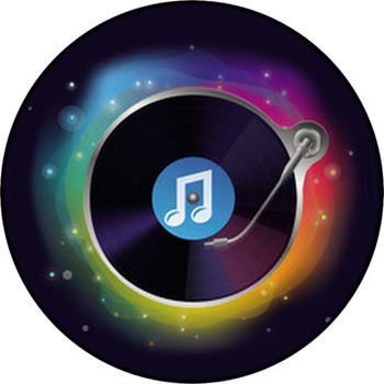 Vector Record Icon Round Rug