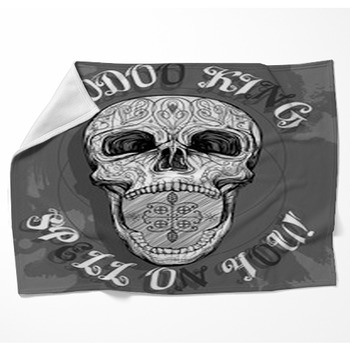 Vector Screaming Skull Woven Throw Blanket