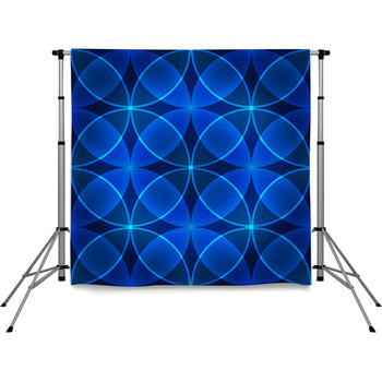 Vector Seamless Blue Pattern Made Pole Pocket Backdrop