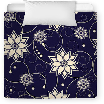 Vector Seamless Flower Pattern Toddler Comforter