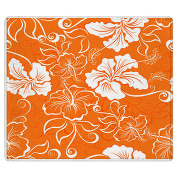 Vector Seamless Hibiscus Flower Background  Area Rug
