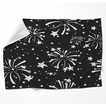 Vector Seamless Pattern Fireworks Woven Throw Blanket