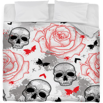 Vector Seamless Pattern With Dotted Fleece Bed Blanket