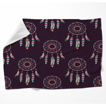 Vector Seamless Pattern With Dream Woven Throw Blanket