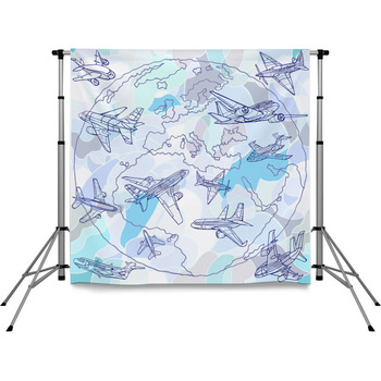 Vector Seamless Pattern With Pole Pocket Backdrop