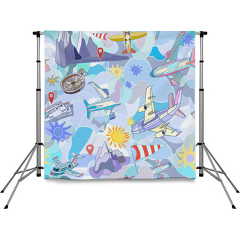 Vector Seamless Pattern With Pole Pocket Backdrop