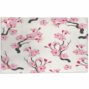 Pink floral Area Rugs & Floor Mats