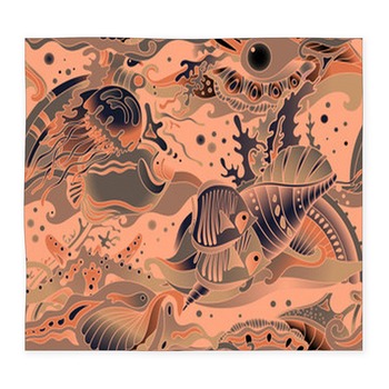 Vector Seamless Sea Pattern With Custom Size Floor Mat