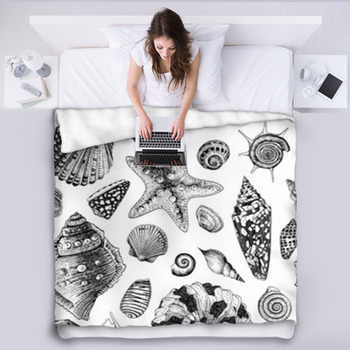 Vector Seamless Vintage Pattern With Fleece Blanket