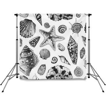 Vector Seamless Vintage Pattern Pole Pocket Backdrop