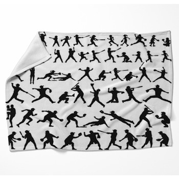 Vector Silhouette Collection Of Woven Throw Blanket