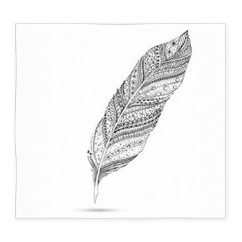 Vector Tribal Feather. Series Of Custom Size Floor Mat