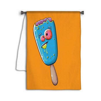 Vector Zombie Ice Cream With Brain And Red Eyes Towel