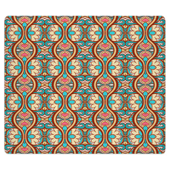 Vertical Abstract Floral Pattern Area Rug