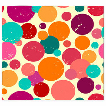 Vibrant Colorful Circles Geometric  Custom Size Floor Mat