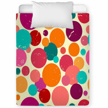 Vibrant Colorful Circles Geometric Toddler Comforter
