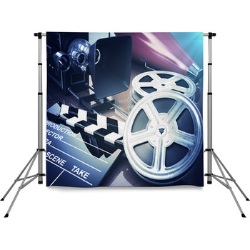Video, Movie, Cinema Vintage Pole Pocket Backdrop
