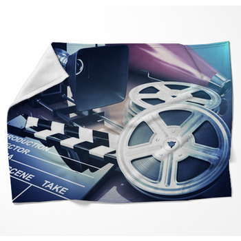 Video, Movie, Cinema Vintage Woven Throw Blanket